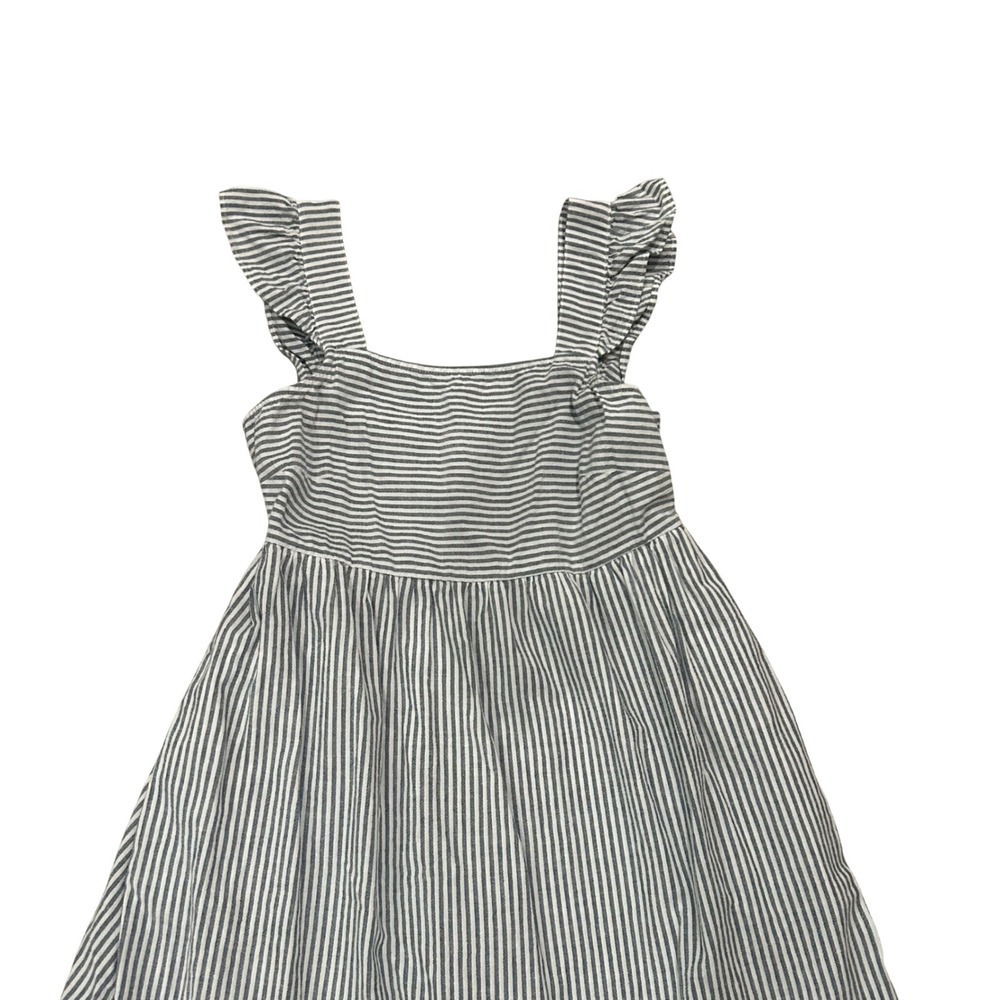 Universal Thread Cotton Sundress Small Blue White Stripe Ruffle Strap Tiers Midi - Picture 3 of 11